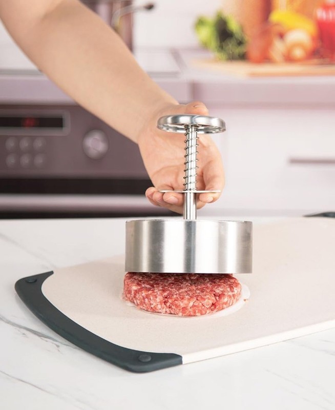 Stainless Steel Adjustable Hamburger Press & Patty Maker Non-Stick Professional gallery