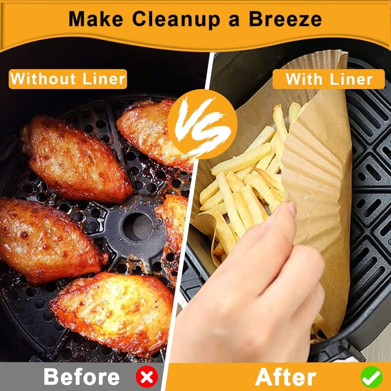 COSORI Air Fryer Liners 100 Pcs 6.3" (Square), 100 (Square) gallery