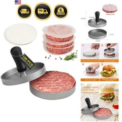 Burger Press 150 Patty Papers, Non-Stick Hamburger Patty Maker with Wax Paper…