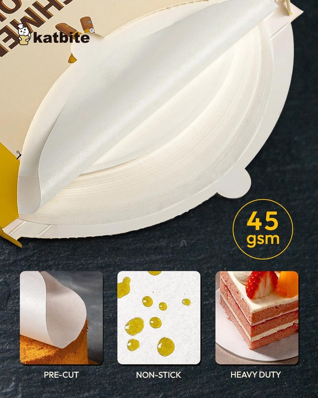 Katbite 4 Inch 400Pcs Parchment Paper Rounds, Round 4inch-400 gallery