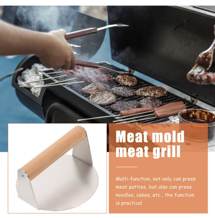 1 pc Veggie Burgers Mold Burger Bacon Press Smasher Barbecue Press Plate New 5x3 gallery