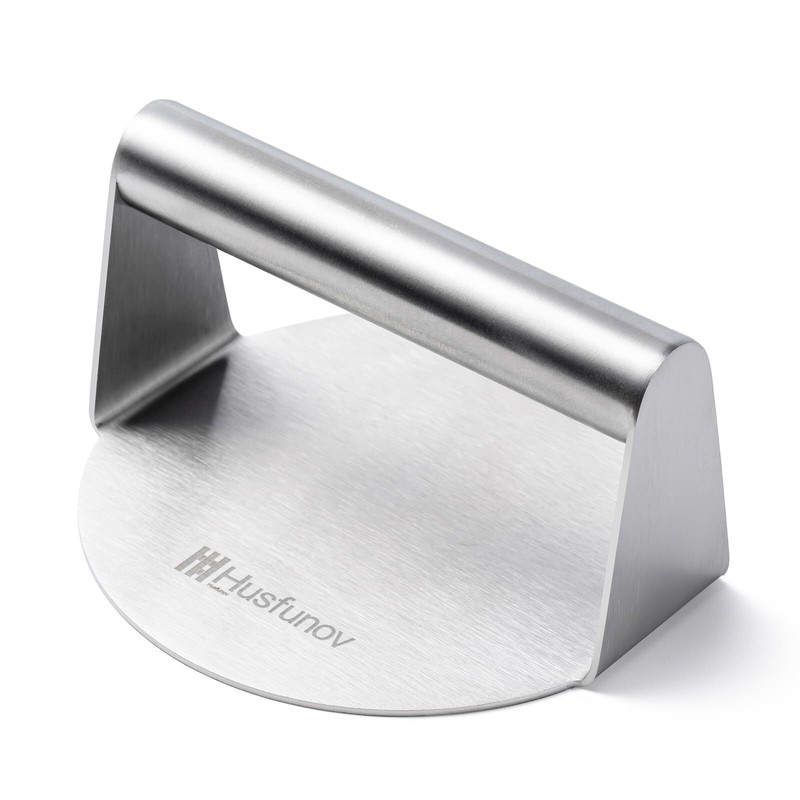Stainless Steel Burger Press, 5.5 Inch Round Smasher,Non-Stick Smooth Hamburger gallery
