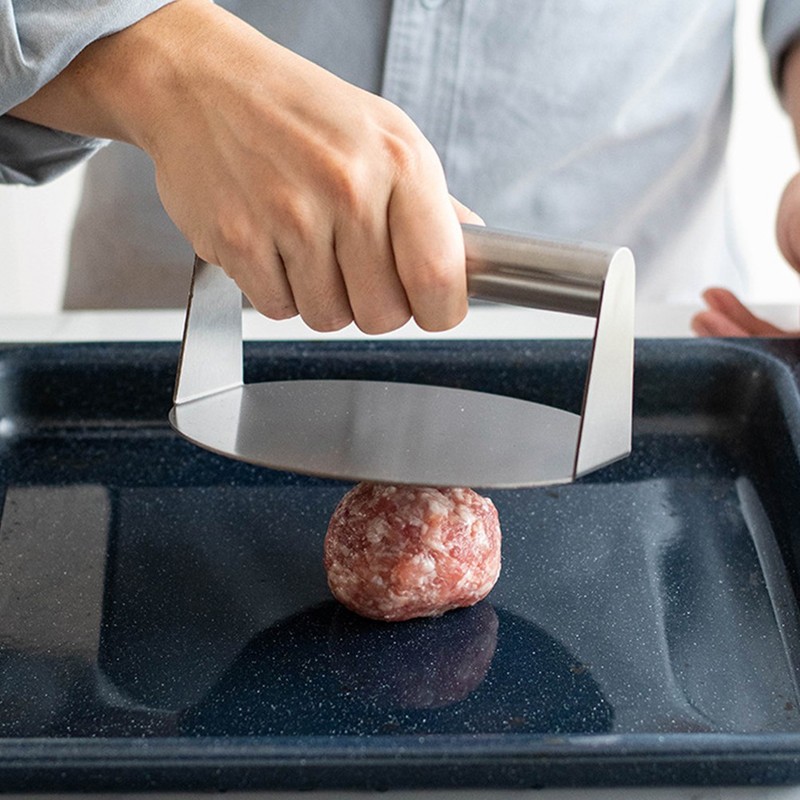 2 Pcs Meat Press for Cooking Smashed Burger Commercial Hamburger Patty Maker gallery