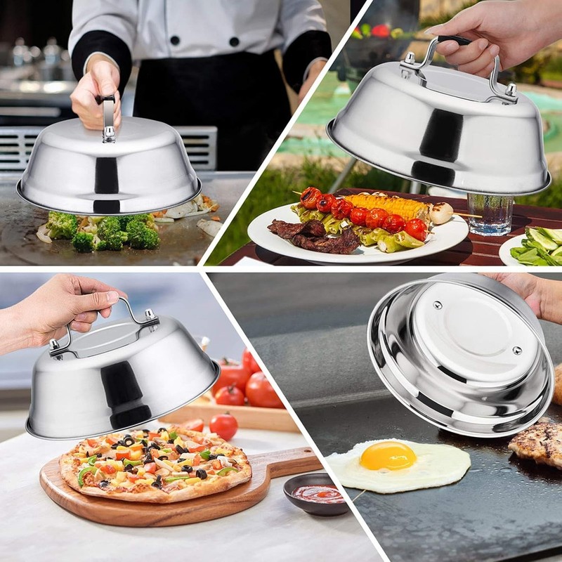 Grill Accessories Set of 2 - 9 Inch Melting Domes gallery