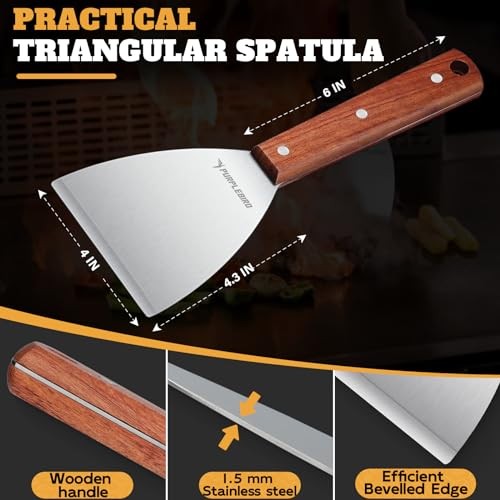 3PCS Set, Stainless Griddle Spatulas Set with Smash Burger Press kit gallery