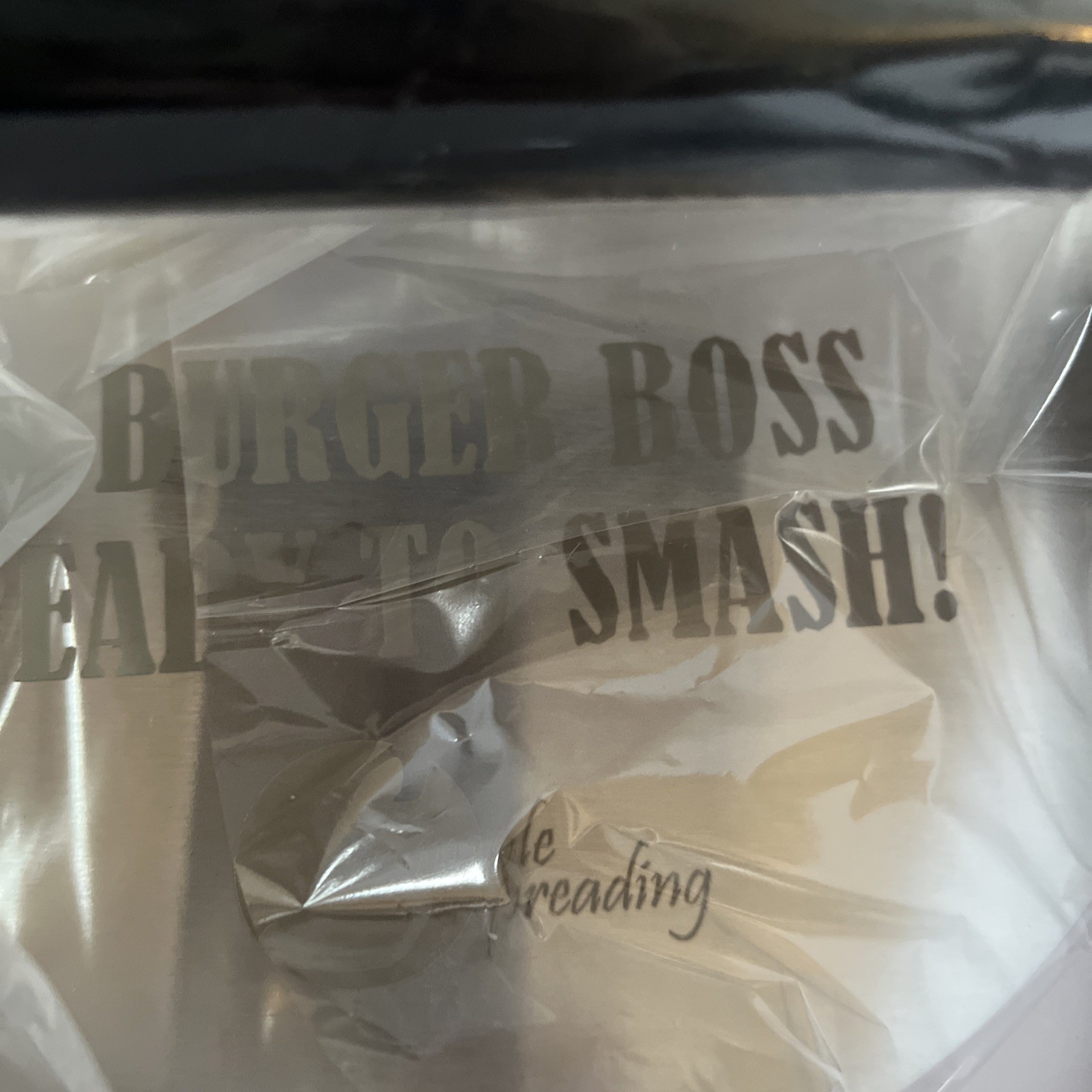 Smash burger Grill press Simply Spreading 8.5 Inch Stainless Steel New in Box gallery