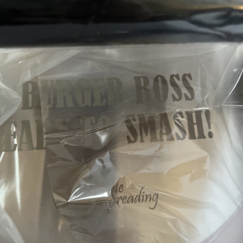 Smash burger Grill press Simply Spreading 8.5 Inch Stainless Steel New in Box gallery
