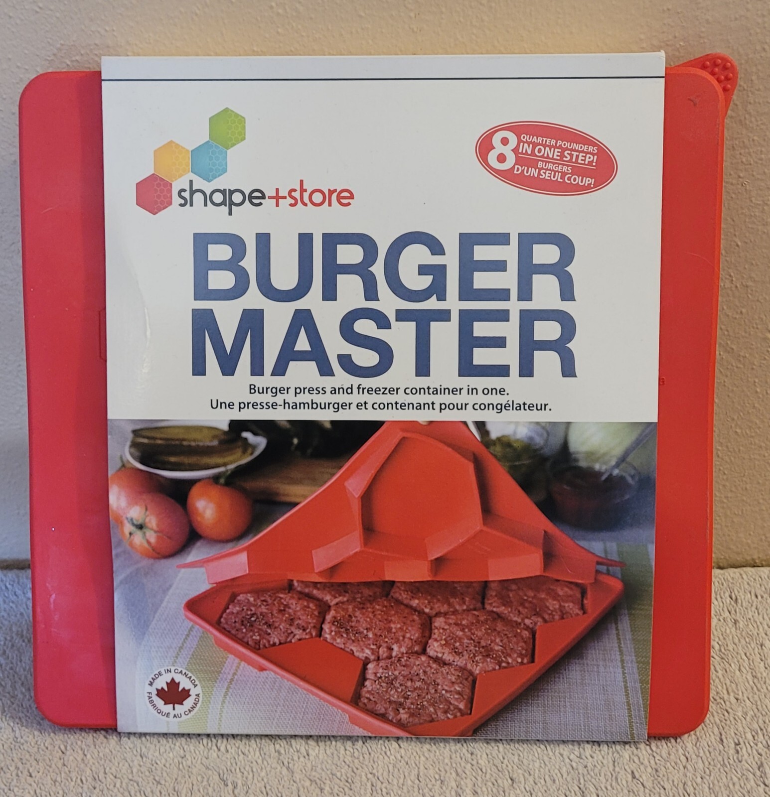NEW 8 IN 1 Shape + Store Burger Master - Burger Press & Freezer Container gallery