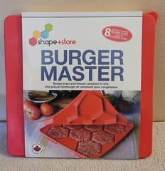NEW 8 IN 1 Shape + Store Burger Master – Burger Press & Freezer Container