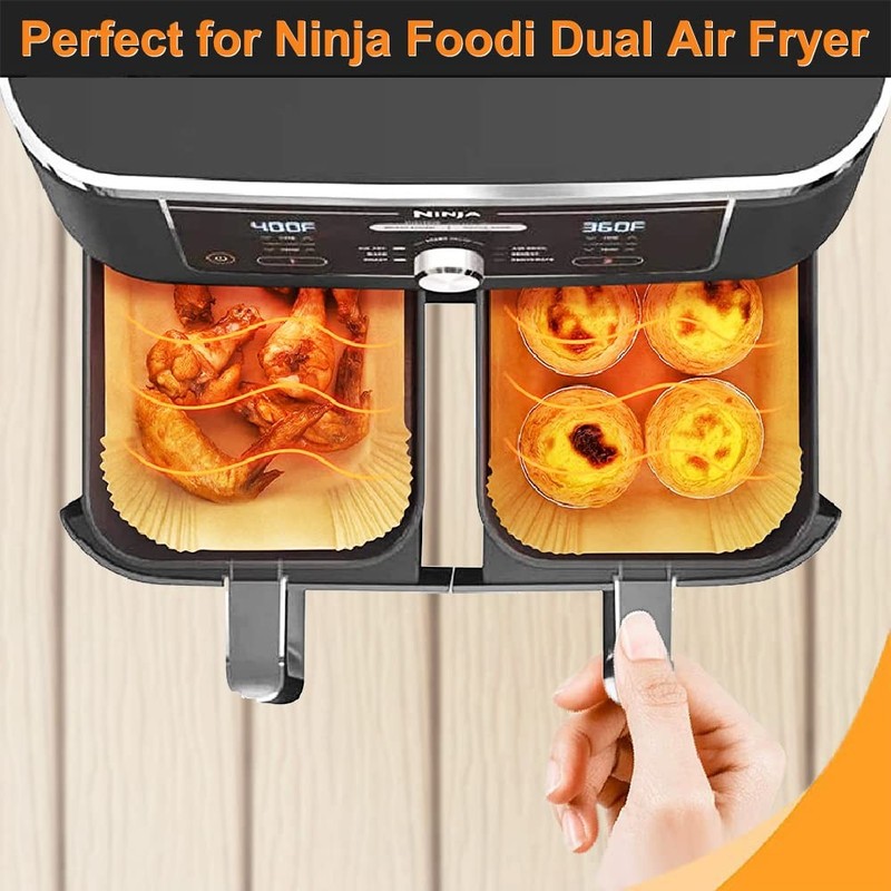 YJWYDM Air Fryer Disposable Paper Liners, 150PCS 8.7x5.5", wood color gallery