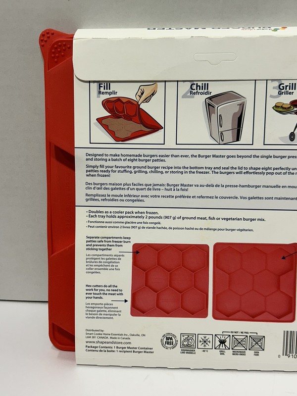 Shape + Store Burger Master 8 IN 1 - Burger Press & Freezer Container Silicone gallery