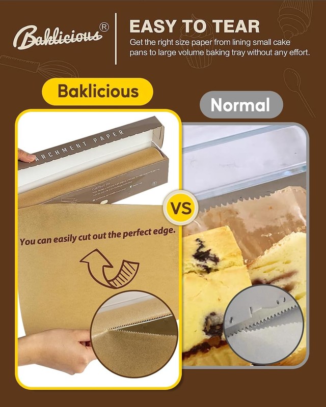 Unbleached Parchment Paper Roll for Baking, 13 in x 242 13inch-roll, Brown gallery