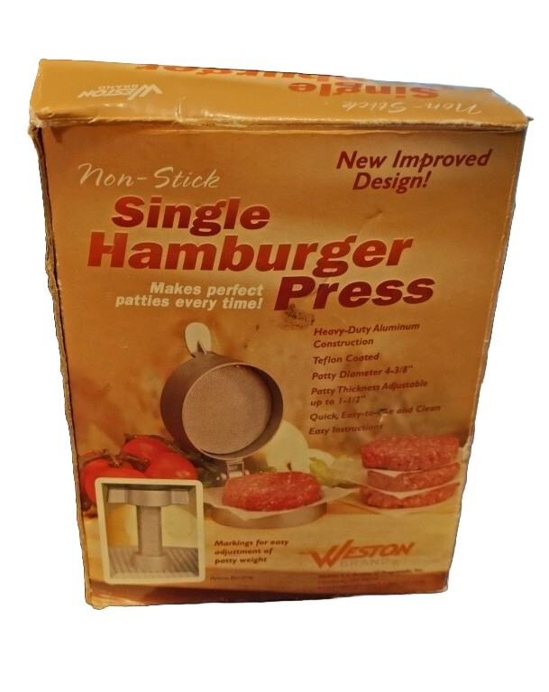Weston Single Hamburger Press 4-3/8" Diameter Adjustable Patty Thickness gallery