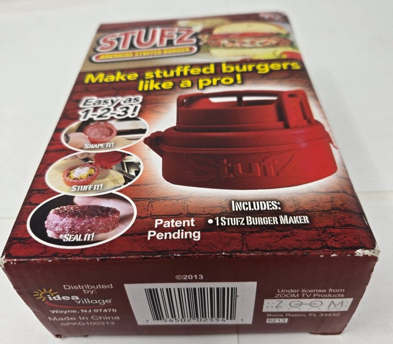 STUFZ America’s Stuffed Burger Maker As Seen On TV (New)HARD TO FIND(#JD9499025) gallery