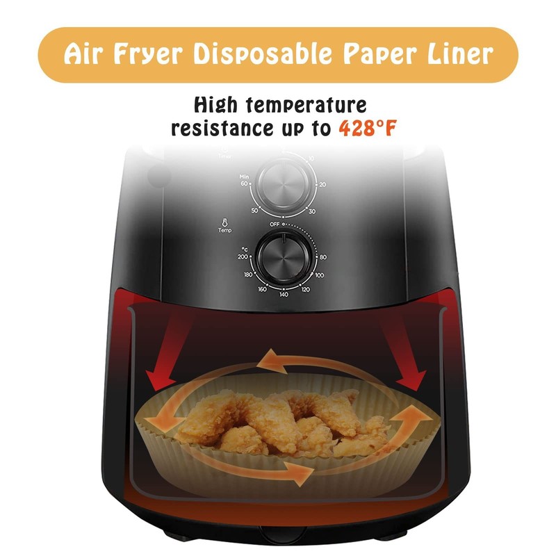 SIUDANGKA 200 Pcs Air Fryer Liners - Disposable 200 pcs, 200pcs 7.9'' Round gallery