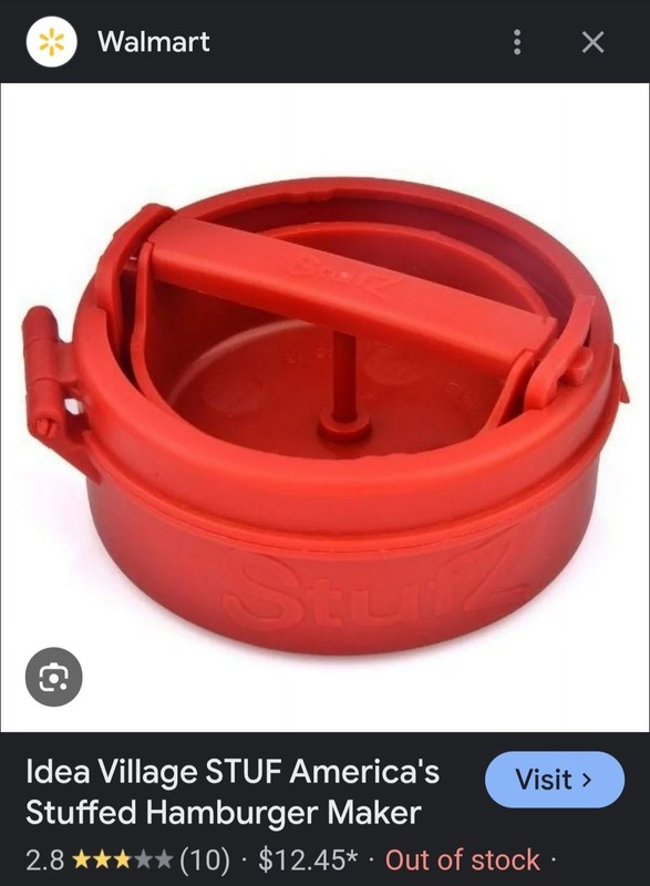 Stufz Stuffed Burger Press Hamburger Maker As Seen On TV Products Easy To Use gallery