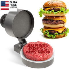 Burger Press Patty Maker – Adjustable Thickness (1/4 Lb to 3/4 Lb) with Ejector