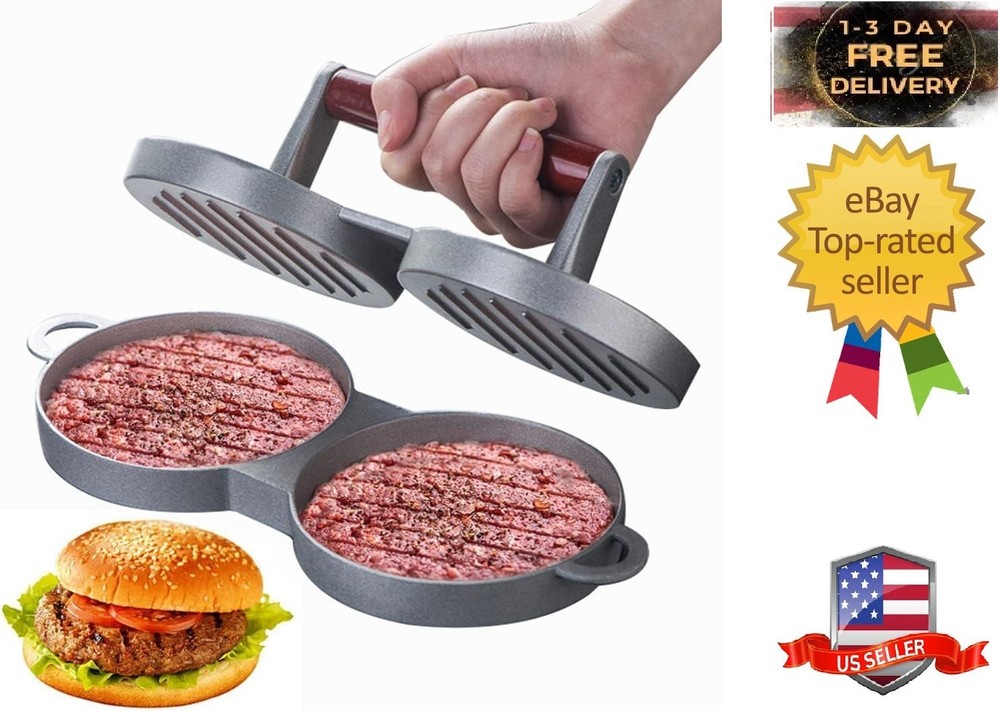 Double Non-Stick Stuffed Burger Press Hamburger Patty Maker for Meat Beaf