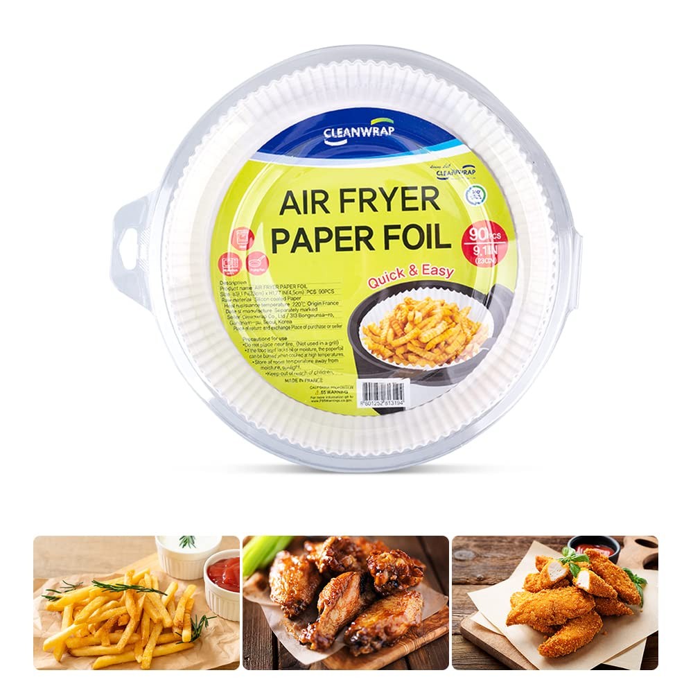 CLEANWRAP Air Fryer Disposable Paper Large 9.1in(23cm)*1.77in(4.5cm), White gallery