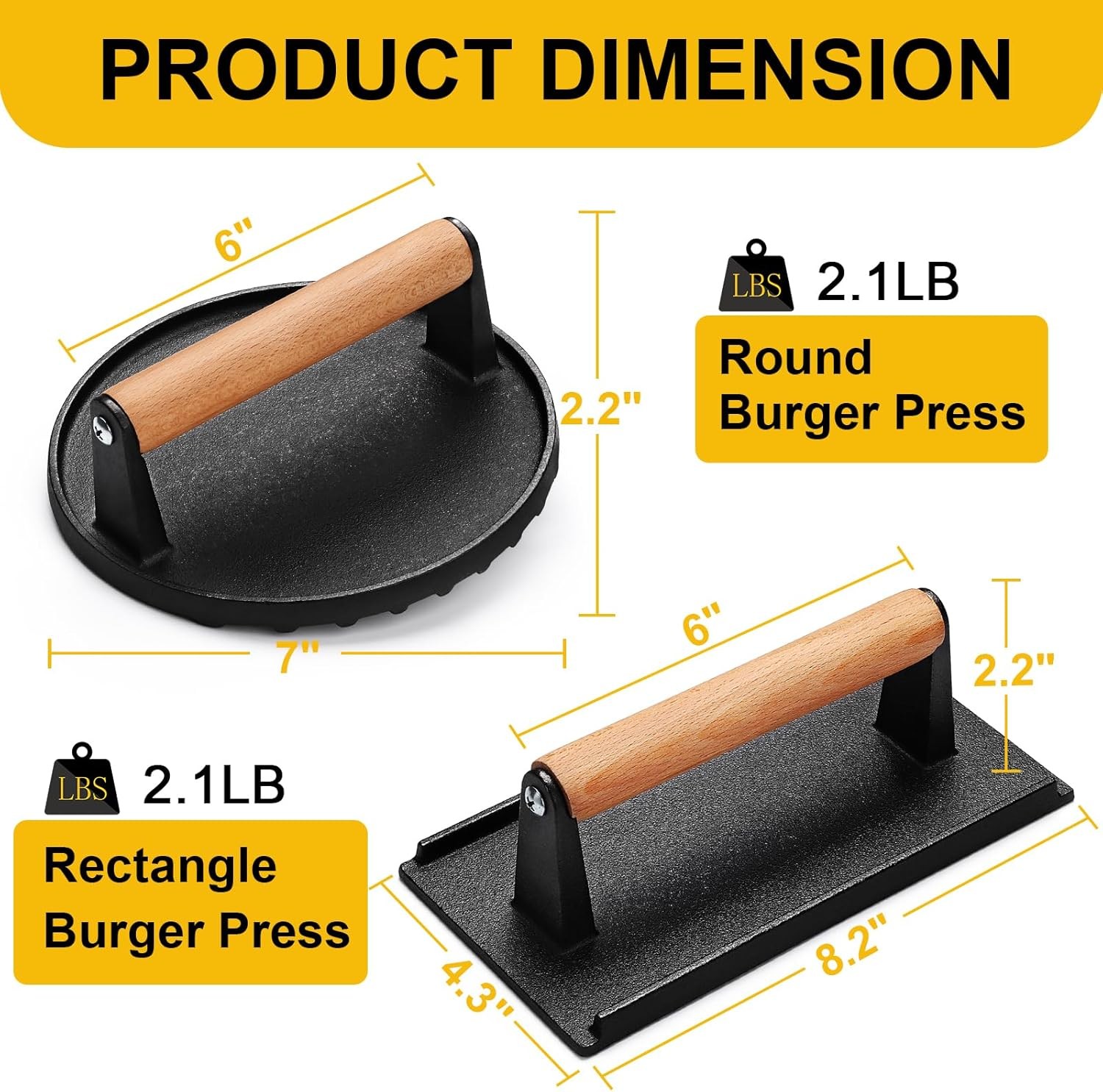 AIVIKI Burger Press, Smash Press for Blackstone Round & Rectangle gallery