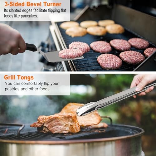 Professional Griddle Accessories Kit Set with Smash Burger Press - Extra gallery