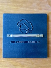 Pampered Chef Grill Press #2875 Cast Iron 8.5” Sq Searing Tool