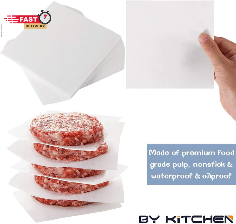 Burger Patty Paper, 5.5 X 5.5In, Set of 300, Patty Paper Squares, Baking Parchme gallery