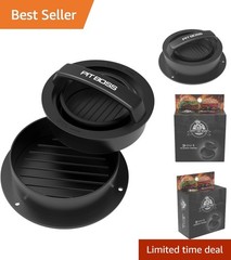 3-in-1 Black Burger Press – Create Perfect Sliders, Patties, and Stuffed Burgers