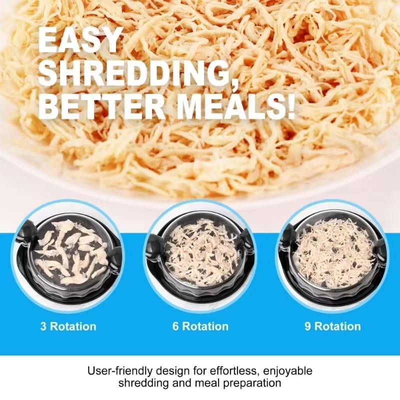 ADAM JEE Chicken Shredder with Anti-slip Mat | Visible Meat Standard, Black gallery