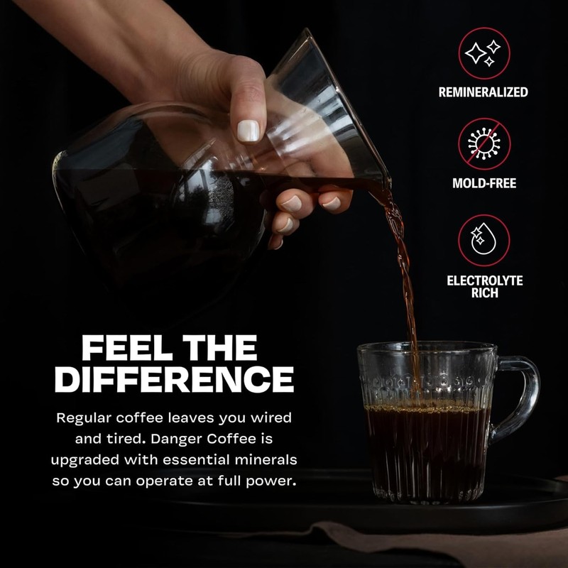"Danger Coffee by Dave Asprey Remineralized Mold Free & Lab Tested Ground Coff.. gallery