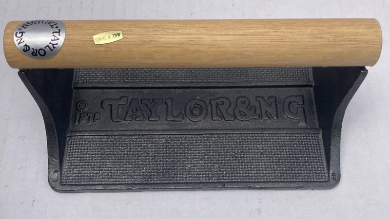 vintage BACON PRESS 1978 Taylor & NG cast iron Burger Press gallery