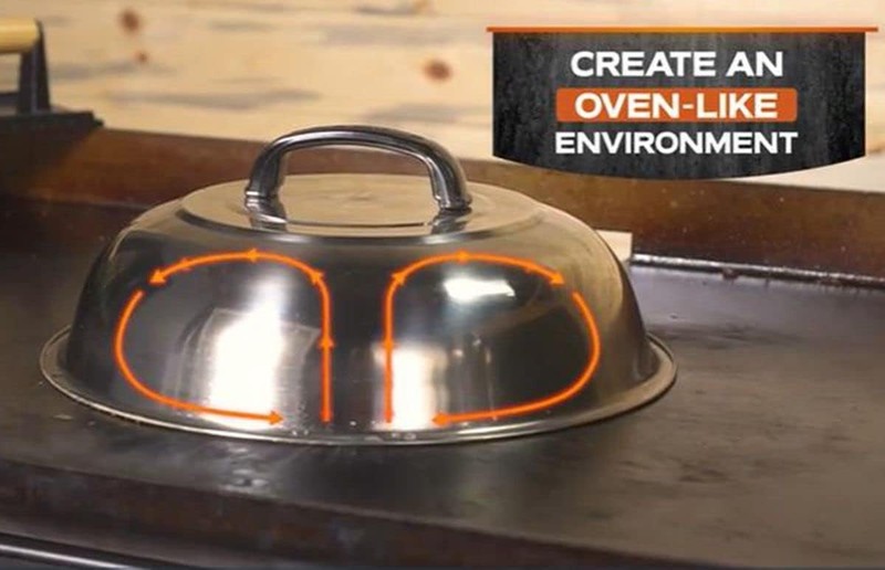 Professional-Grade Cheese Melting Dome - Dual Set for Culinary Excellence gallery