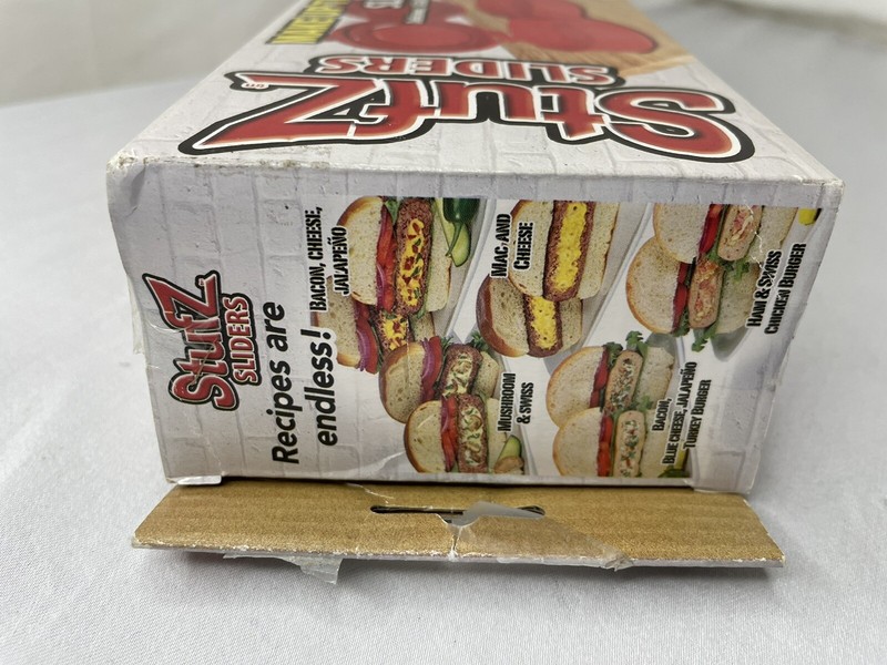 Stufz Sliders Burgers Press Sealed Sliders Patty Maker 3 At Once As Seen On TV gallery