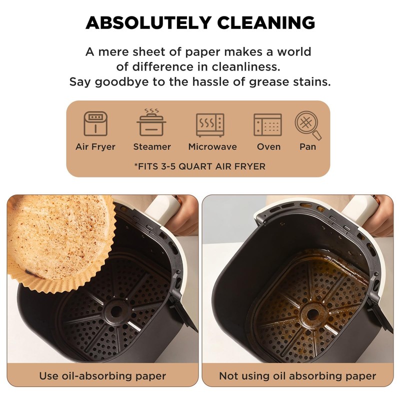 Air Fryer Liners Disposable 7.9'', 20cm, 20cm/7.9in-200 gallery