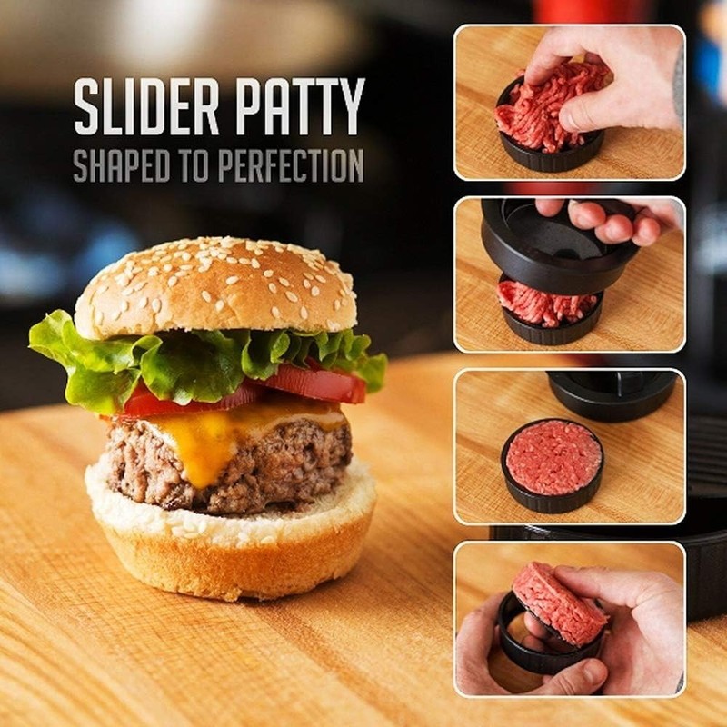 3 in 1 Stuffed Burger Press Hamburger Mould ABS Plastic Beef BBQ Patty Maker gallery