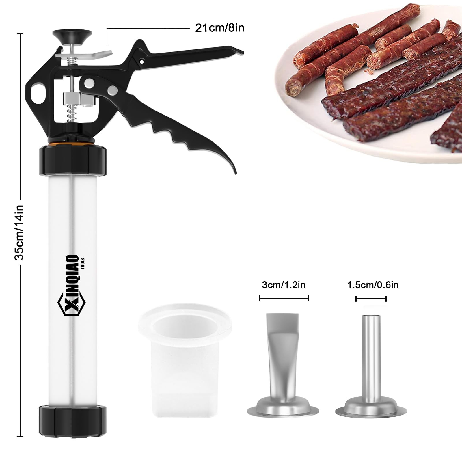 XINQIAO Beef Jerky Gun for Ground Meat, Plastic 1 Count (Pack of 1) gallery