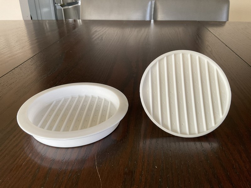 Round Hamburger Press Food-Grade Plastic Mold Meat Beef Grill Patty Maker US gallery
