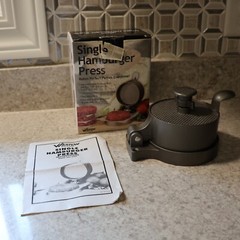 Weston Single Hamburger Adjustable Press Non-stick Aluminum Model 07-0301