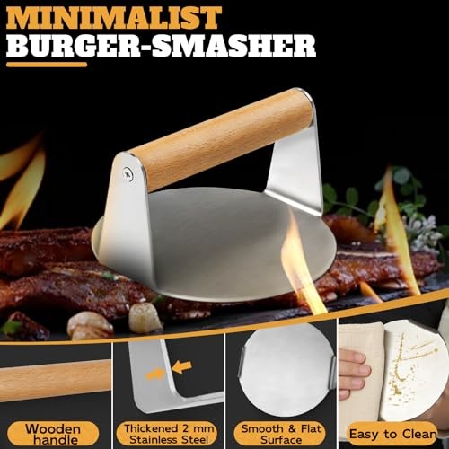 3PCS Set, Stainless Griddle Spatulas Set with Smash Burger Press kit gallery