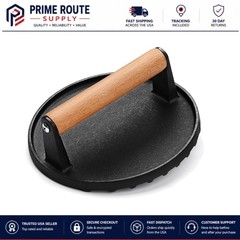 Professional Cast Iron 6.9In Round Press – Perfect for Burgers & Paninis