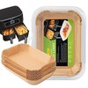 MooManGoo Air Fryer Disposable Liners, 8.6*5.5"Rectangle-300 PCS, Wood gallery