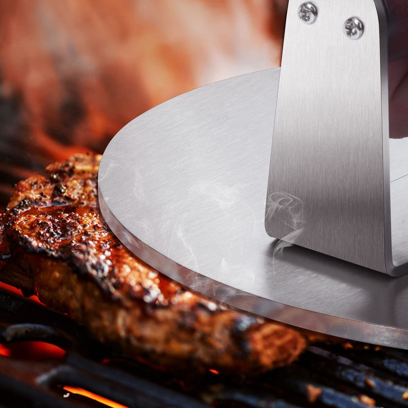 8.5Inch Burger Press, 2.5 lbs Heavy Duty Bacon & Grill Press, Stainless gallery