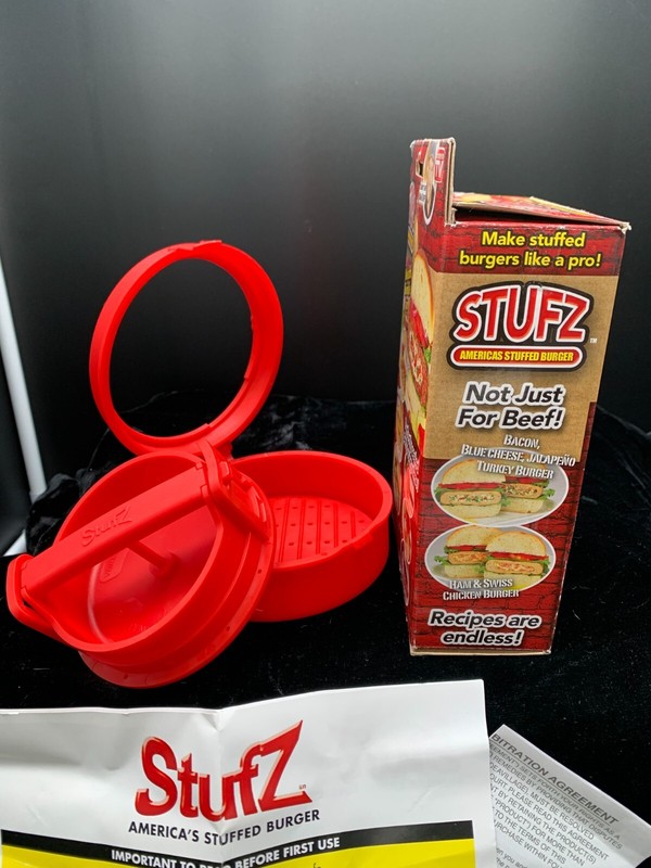 STUFZ Burger Press As seen On TV, Make Stuffed Burgers Like a Pro-New Sealed Box gallery