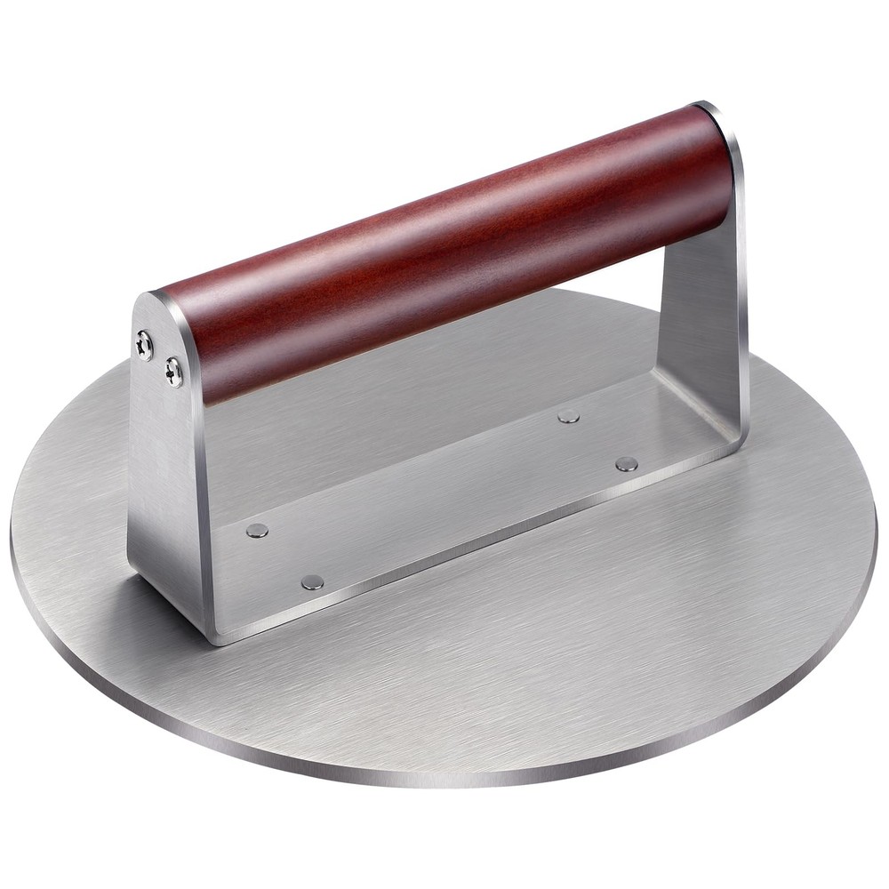 Extra Large Stainless Steel Burger Press, 8.5" NonStick Hamburger Smasher Tool &