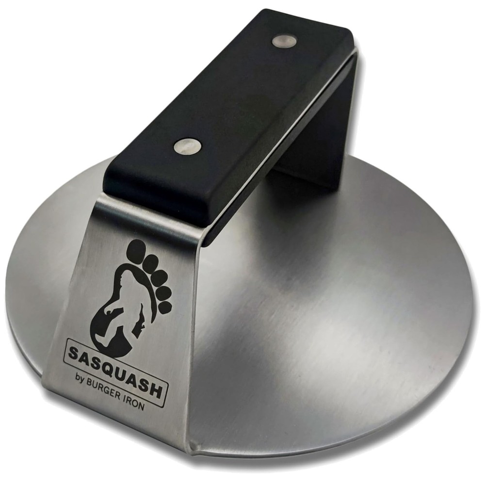 Sasquash Smash Burger Press - Perfect for Cast Iron Cooking