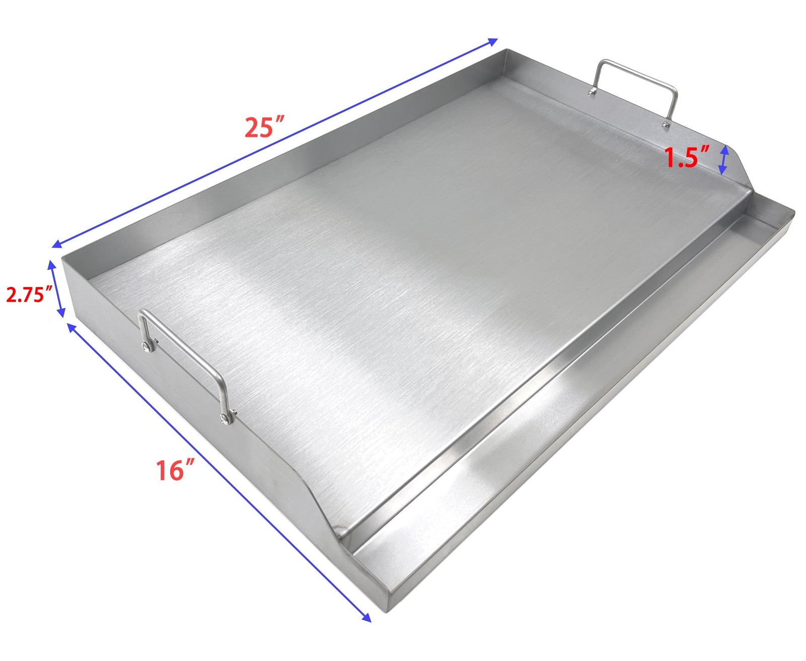 Parts DS127 Stainless Steel BBQ Cooking Griddle, Universal Flat Top Griddle w... gallery