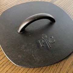 Pampered Chef Cast Iron Grill Griddle Burger Press Round 8″ 8.5″ Item# 2875
