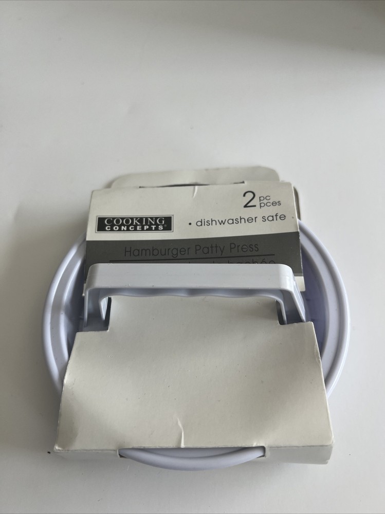 Single Hamburger Patty Beef Press Cooking Concepts 2 Pieces Brand New