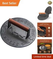 Indestructible Heavy-Duty Burger and Bacon Press – 7-Inch Round Grill Essential