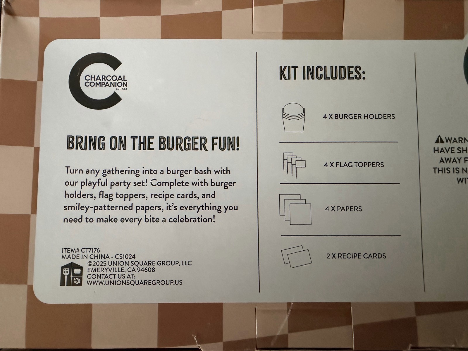 Charcoal Companion Burger Party Set BBQ Cookout Accessories Kit gallery